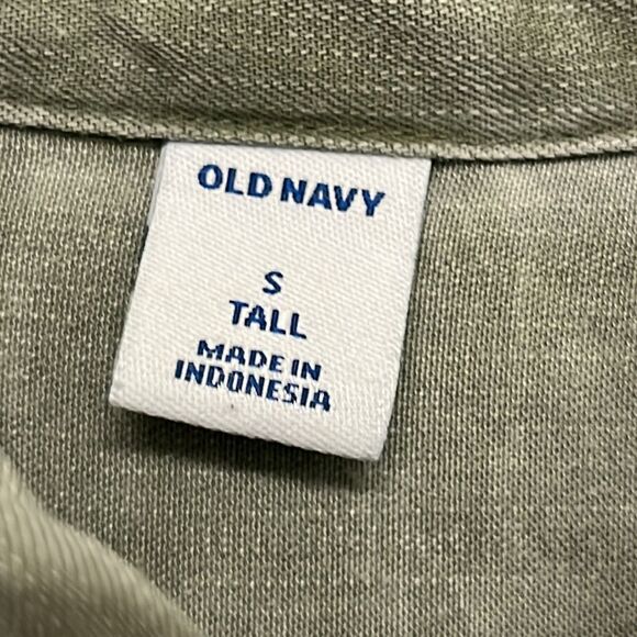 Old Navy Sage Long Sleeve 1/2 Button Down Pullover Rounded Hem Shirt Dress- Sm/T - Picture 15 of 16